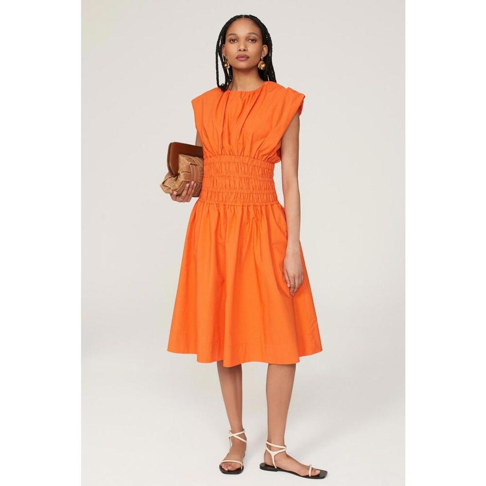 Eudon Choi x RTR Smocked Waist Dress Size 2 with Fabric Tear